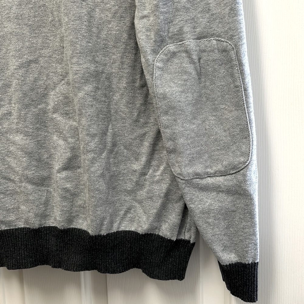 DKNY Men’s sweater with zipper Size L grey with Dark grey - Picture 6 of 6